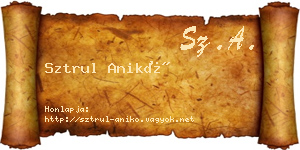 Sztrul Anikó névjegykártya